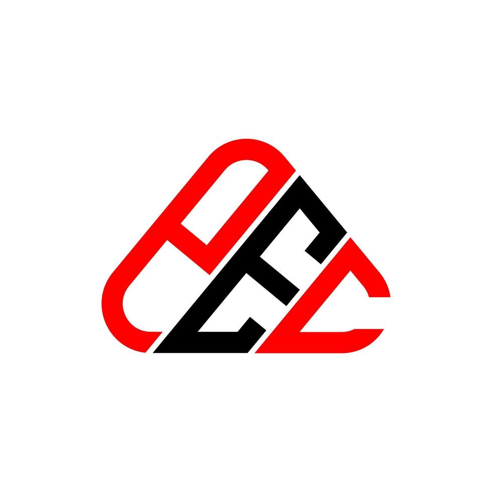 conception créative du logo de lettre pec avec graphique vectoriel, logo pec simple et moderne. vecteur