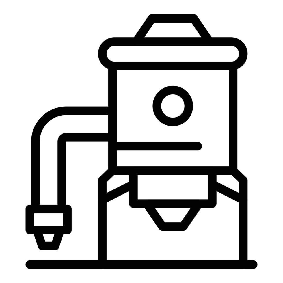 icône de l'industrie de l'édition, style de contour vecteur