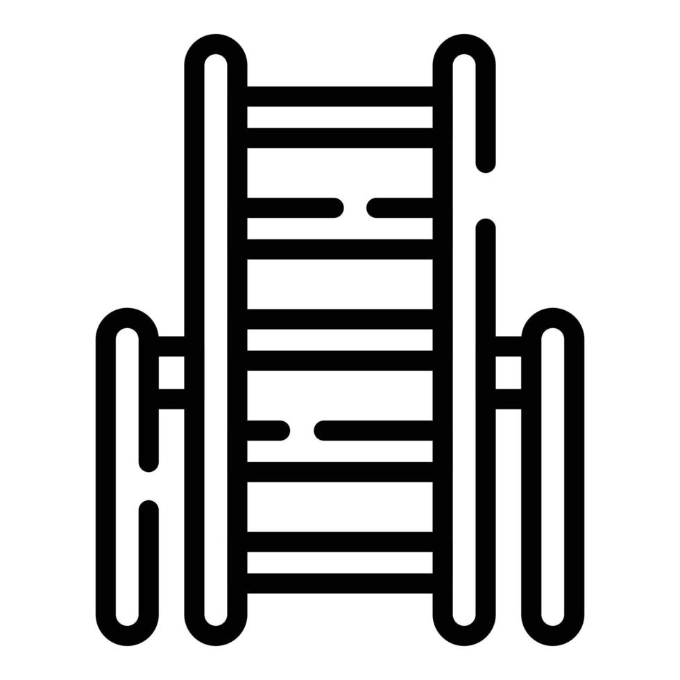 icône d'échelle de ménage, style de contour vecteur