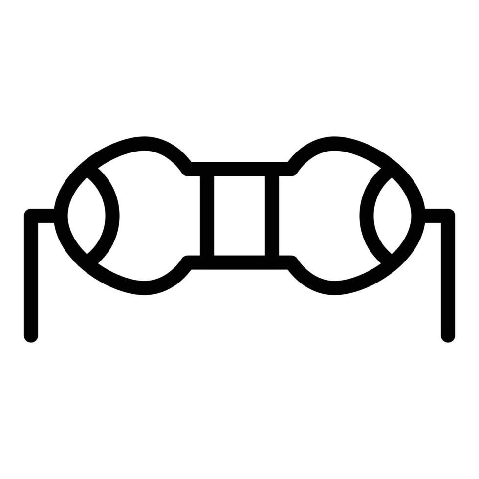 icône de résistance de tension, style de contour vecteur
