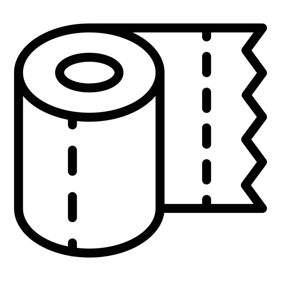 icône de mouchoir en rouleau, style de contour vecteur