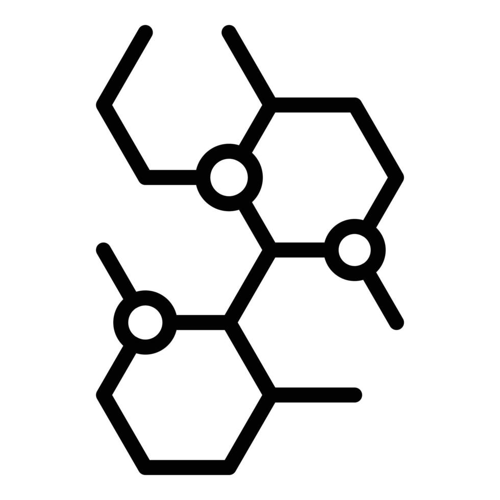 icône de cellules de mutation génétique, style de contour vecteur