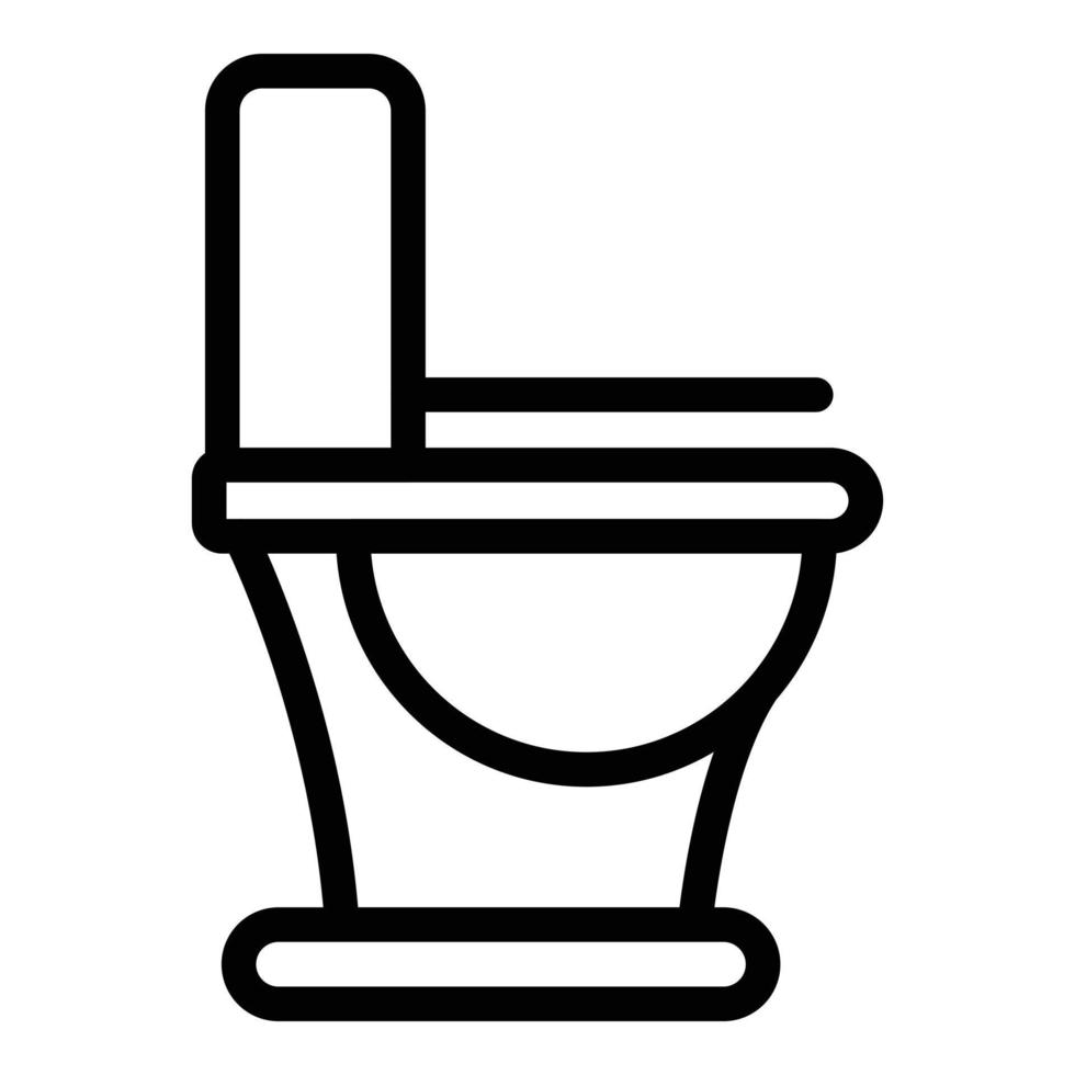 icône de toilette à la maison, style de contour vecteur