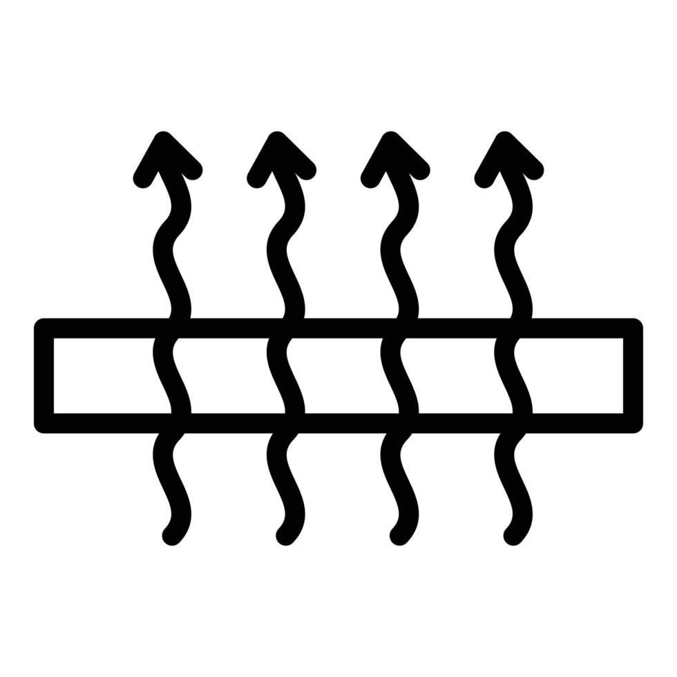 icône de tableau de bord de voiture fenêtre chaude, style de contour vecteur