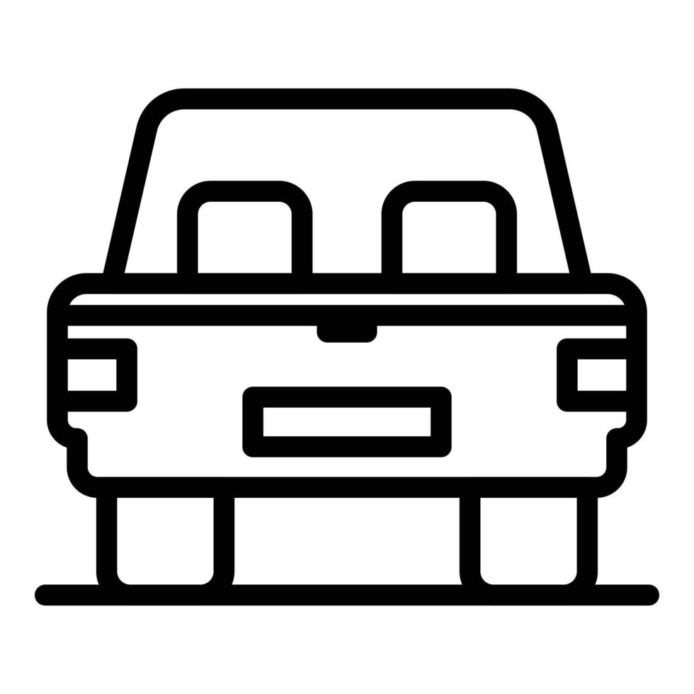 icône de porte de coffre de voiture, style de contour vecteur