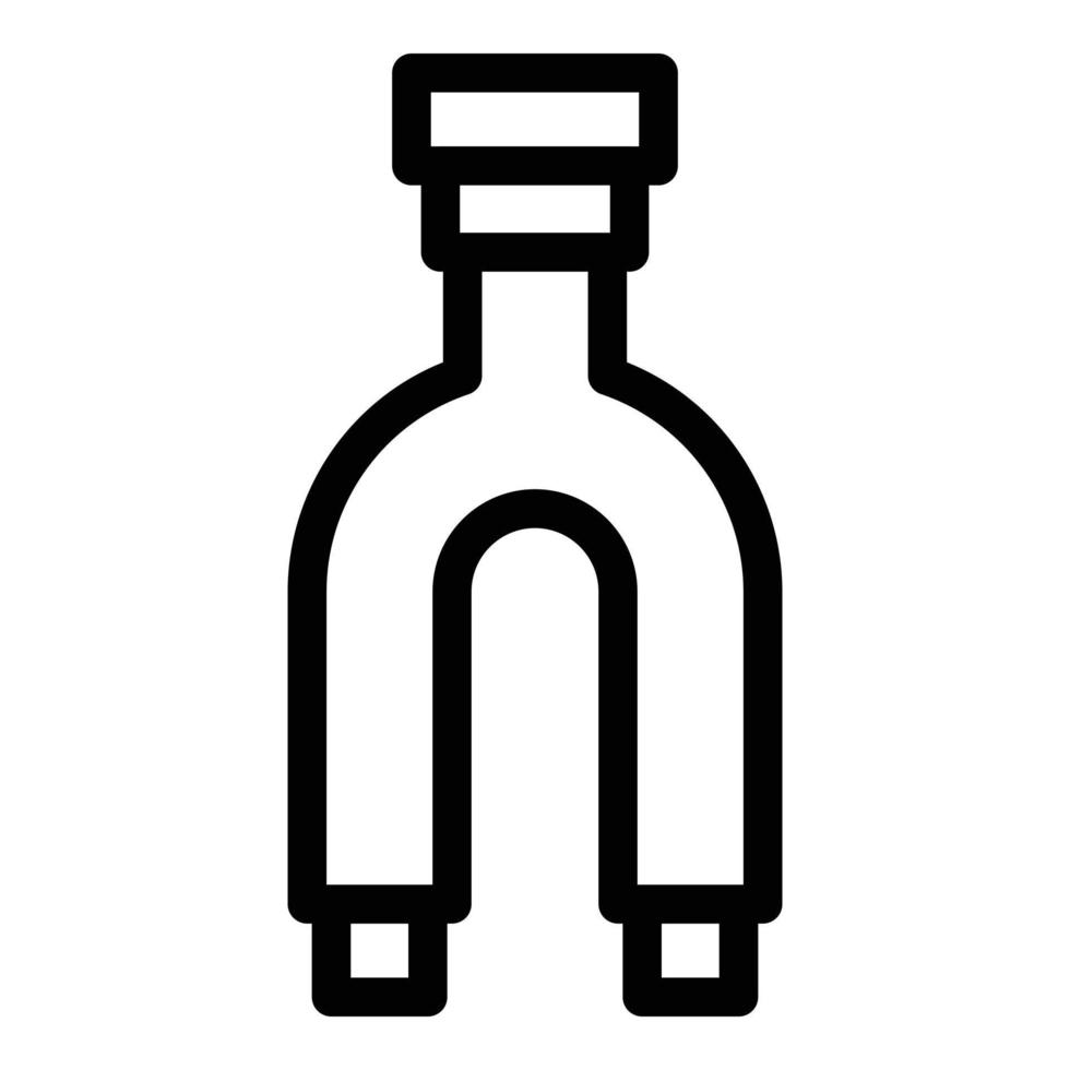 icône de tuyau d'égout, style de contour vecteur