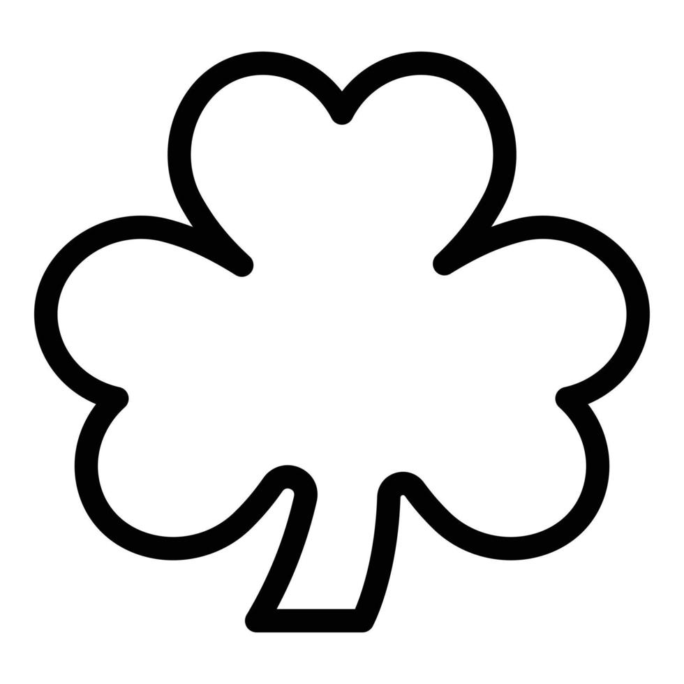icône de décoration de trèfle, style de contour vecteur
