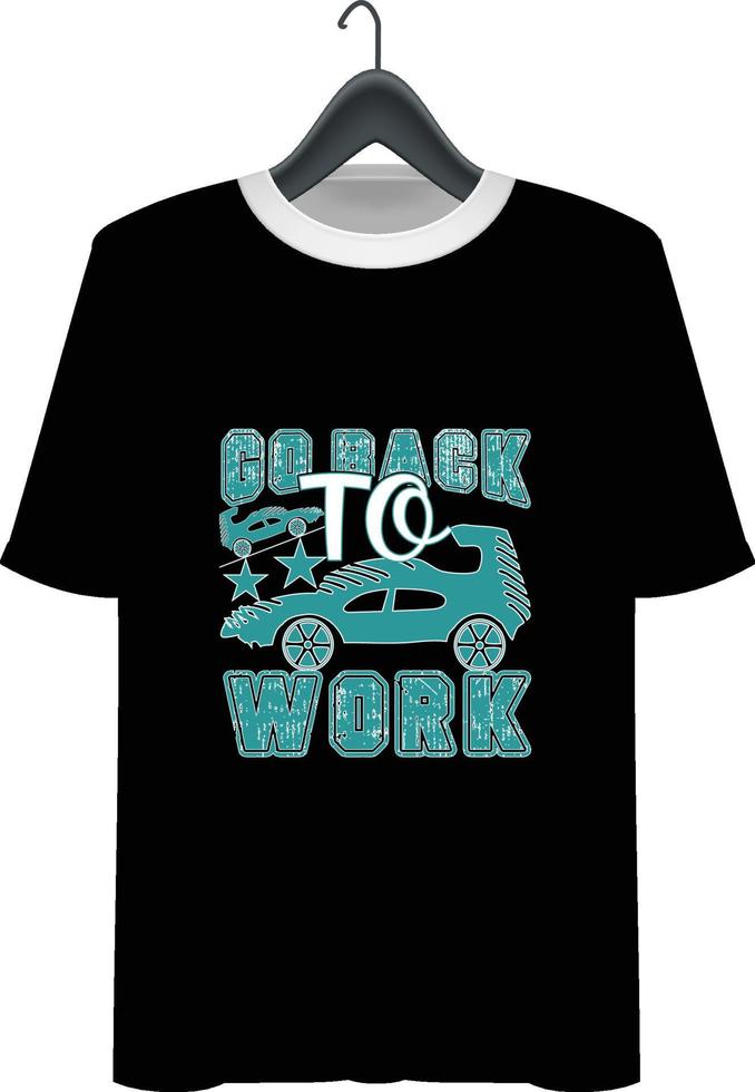 conception de t-shirt de voiture vecteur