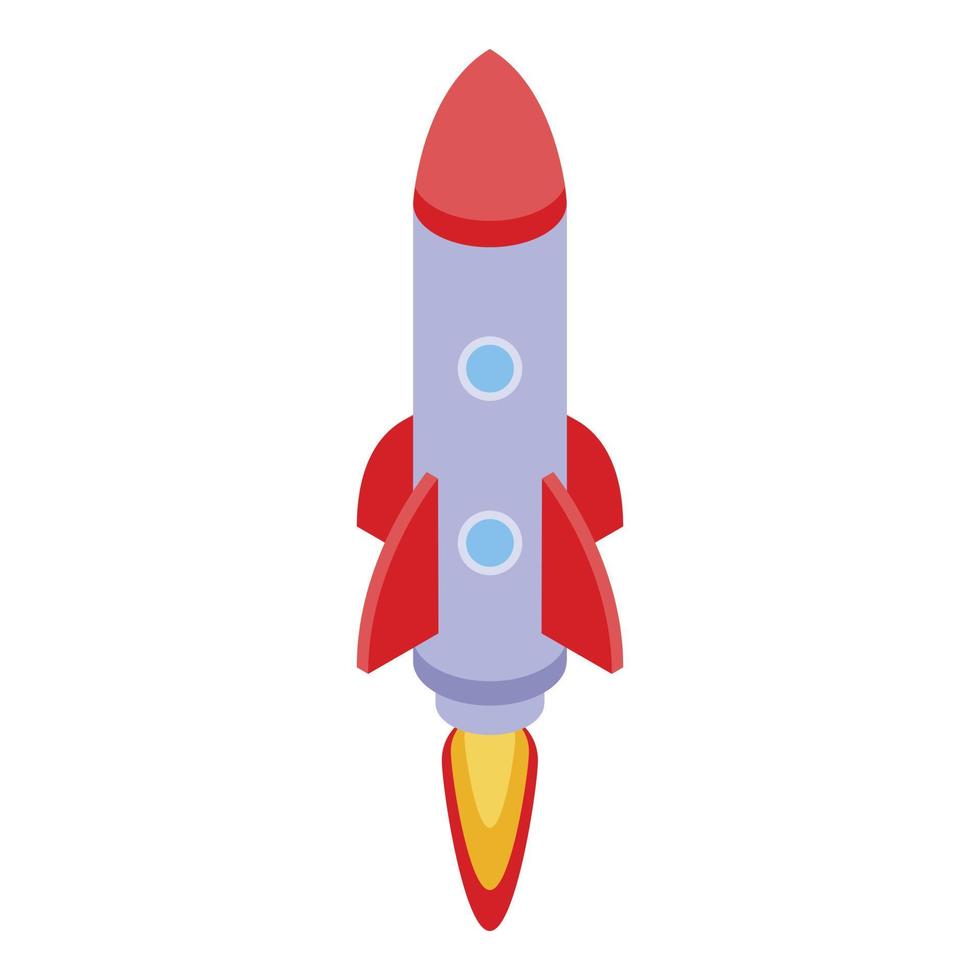 icône de fusée de formation commerciale, style isométrique vecteur
