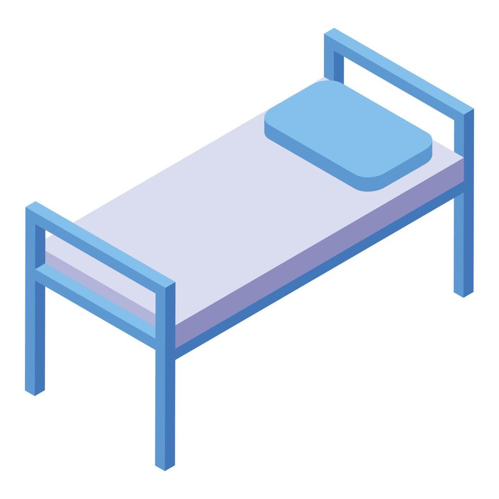 icône de lit d'hôpital, style isométrique vecteur