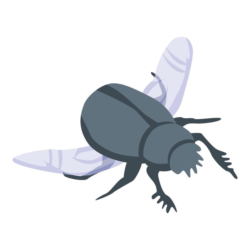 icône de scarabée volant, style isométrique vecteur