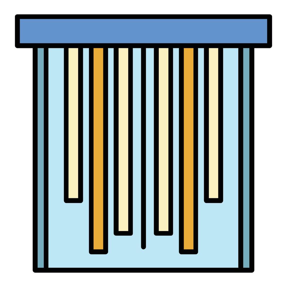 vecteur de contour de couleur d'icône de rouleau de fenêtre verticale