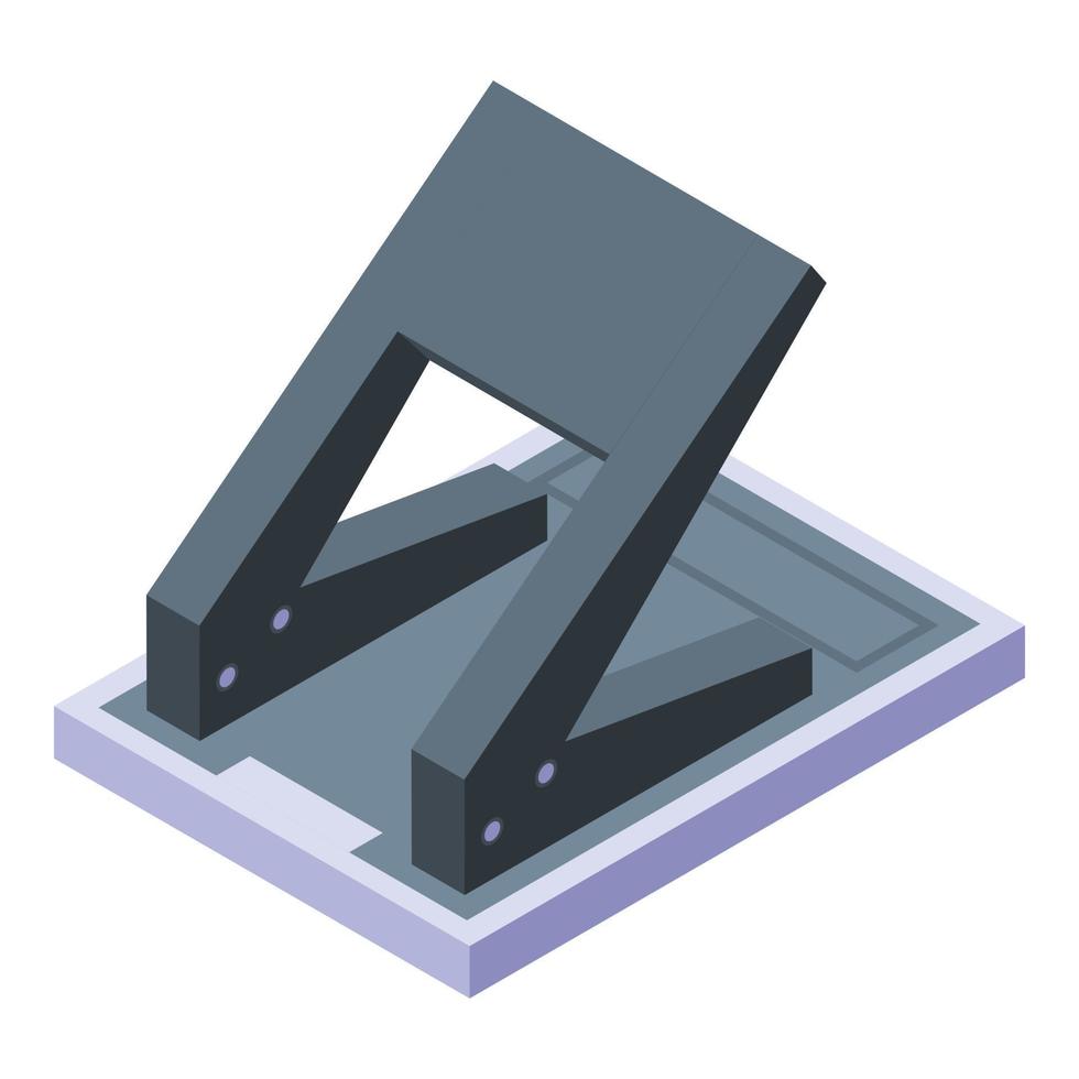 icône de perforateur de trou noir, style isométrique vecteur