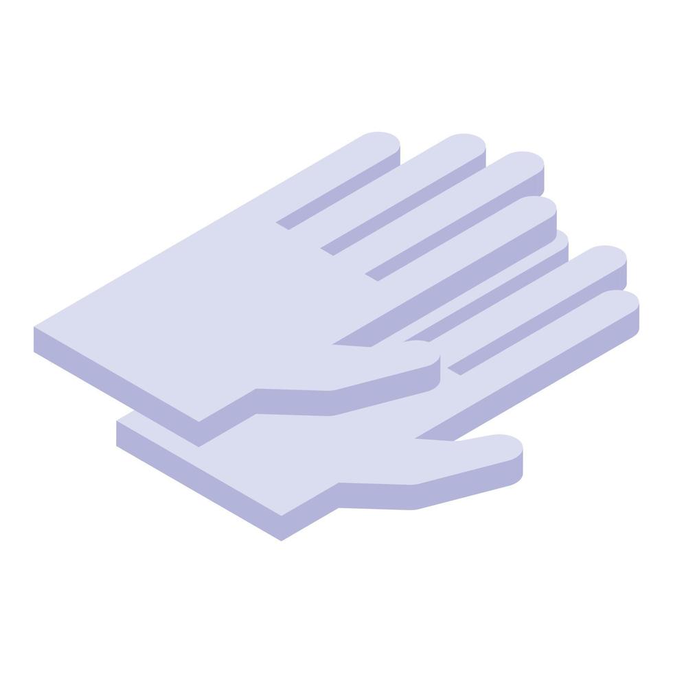 icône de gants en caoutchouc médical, style isométrique vecteur