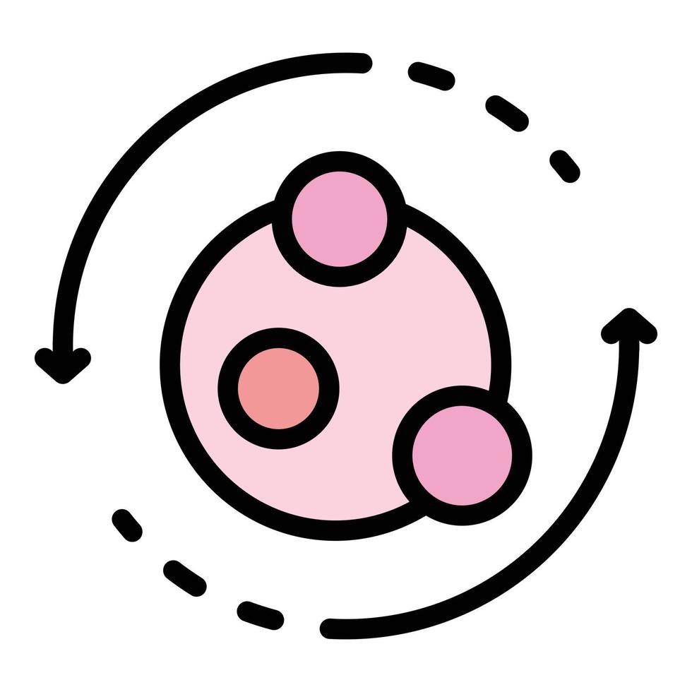 vecteur de contour de couleur d'icône de bactéries de digestion