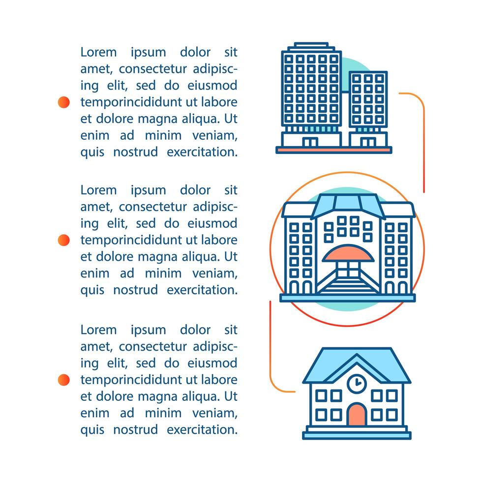 page d'article de réservation d'hôtel vecteur