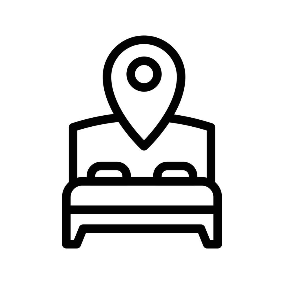 illustration vectorielle de l'emplacement de l'hôtel sur un arrière-plan.symboles de qualité premium.icônes vectorielles pour le concept et la conception graphique. vecteur