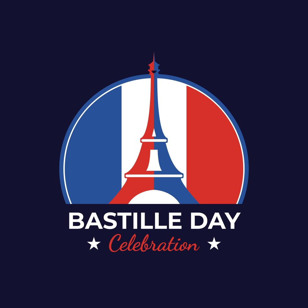 célébration du jour de la bastille vecteur