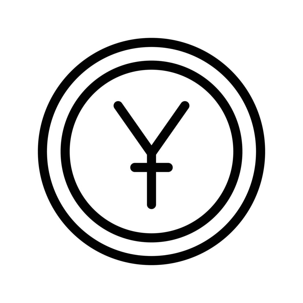 illustration vectorielle de yen sur un fond. symboles de qualité premium. icônes vectorielles pour le concept et la conception graphique. vecteur