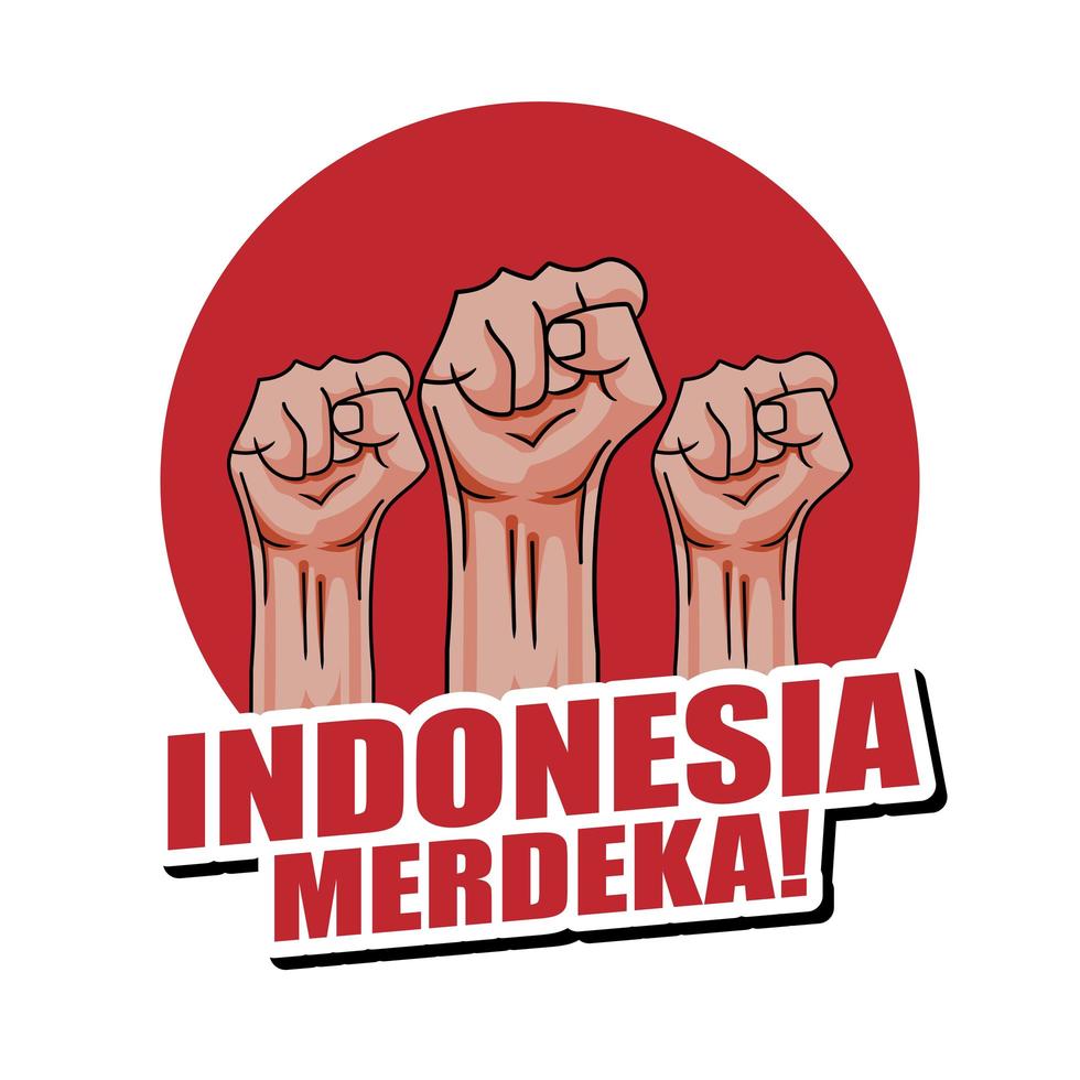 fête de l'indépendance de l'Indonésie vecteur