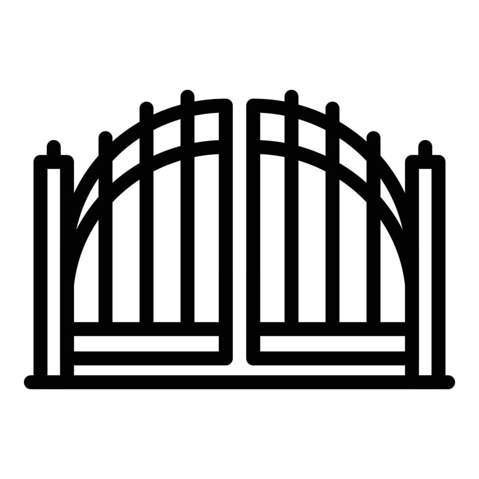 icône de porte de capteur, style de contour vecteur
