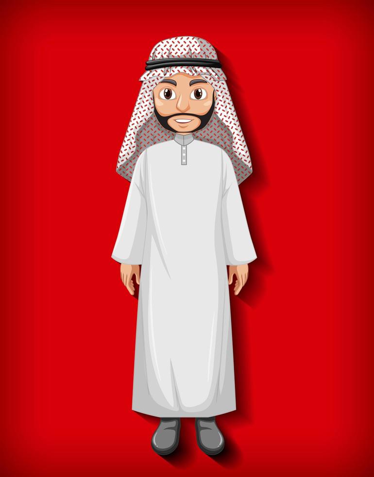 personnage de dessin animé homme arabe vecteur