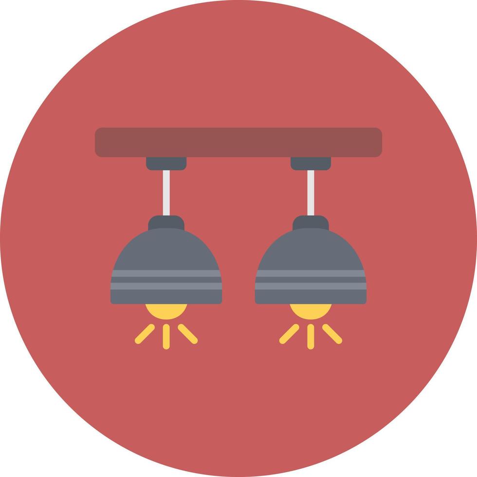 conception d'icône créative de plafonnier vecteur