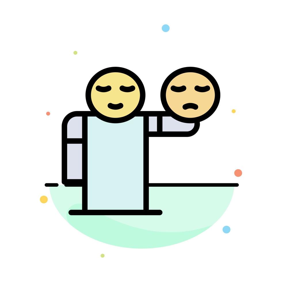 homme main emojis soins de santé abstrait plat couleur icône modèle vecteur