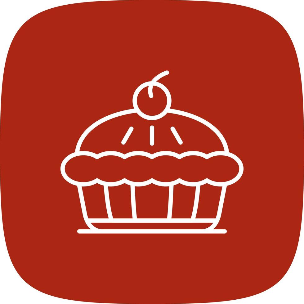 conception d'icône créative de tarte aux pommes vecteur