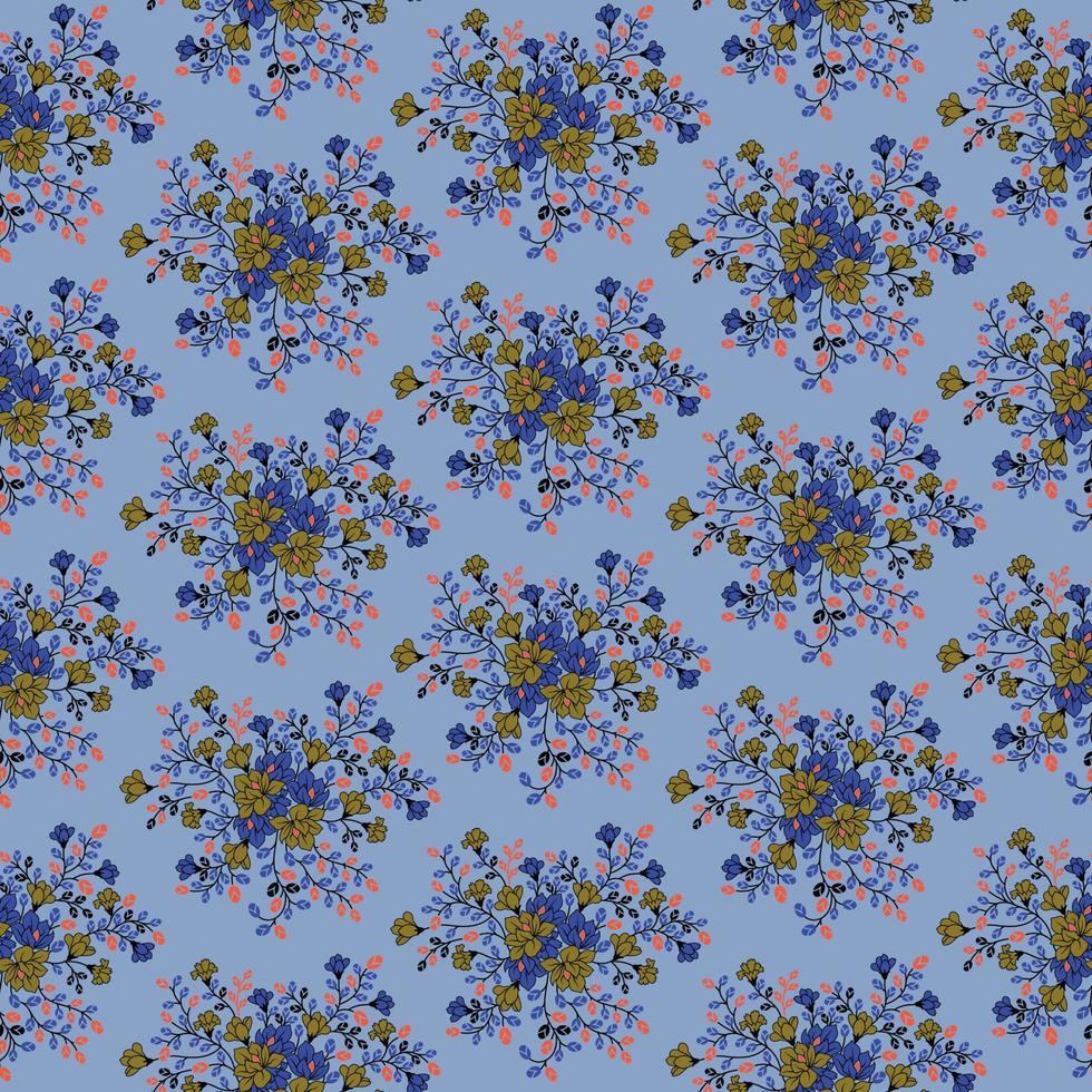 modèle vectoriel continu pour les imprimés de conception et de mode. motif de fleurs avec de petites fleurs sur fond de couleur claire. conception de modèle et prêt pour l'impression