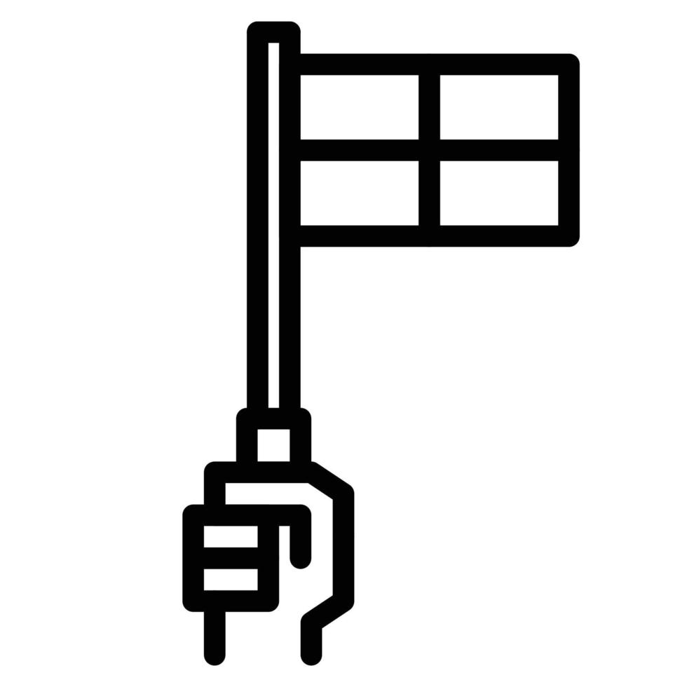 icône de drapeau hors-jeu du football de football. signe abstrait et symbole pour la conception de modèles. vecteur. vecteur
