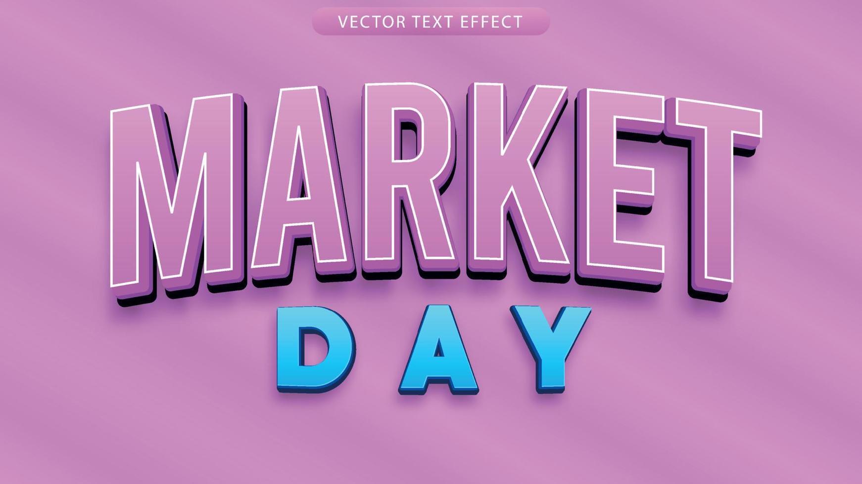 fichier vectoriel de jour de marché texte 3d