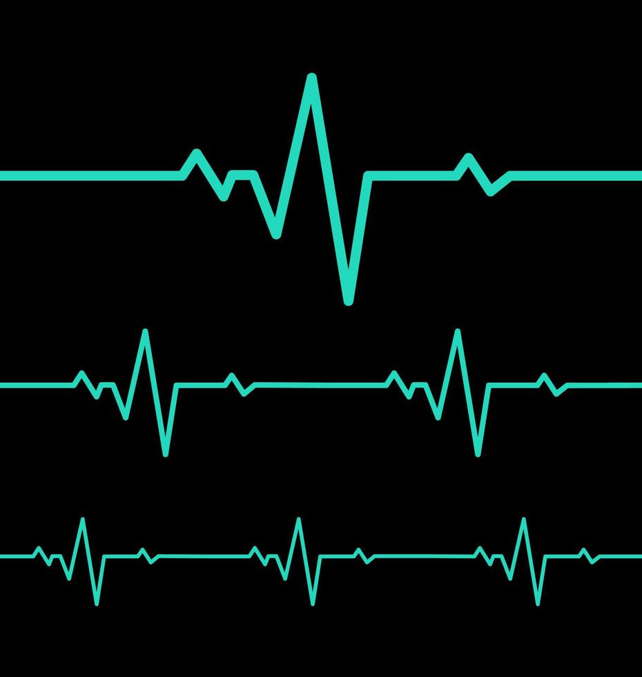 rythme cardiaque et ligne d'impulsion sans soudure de fond. vecteur