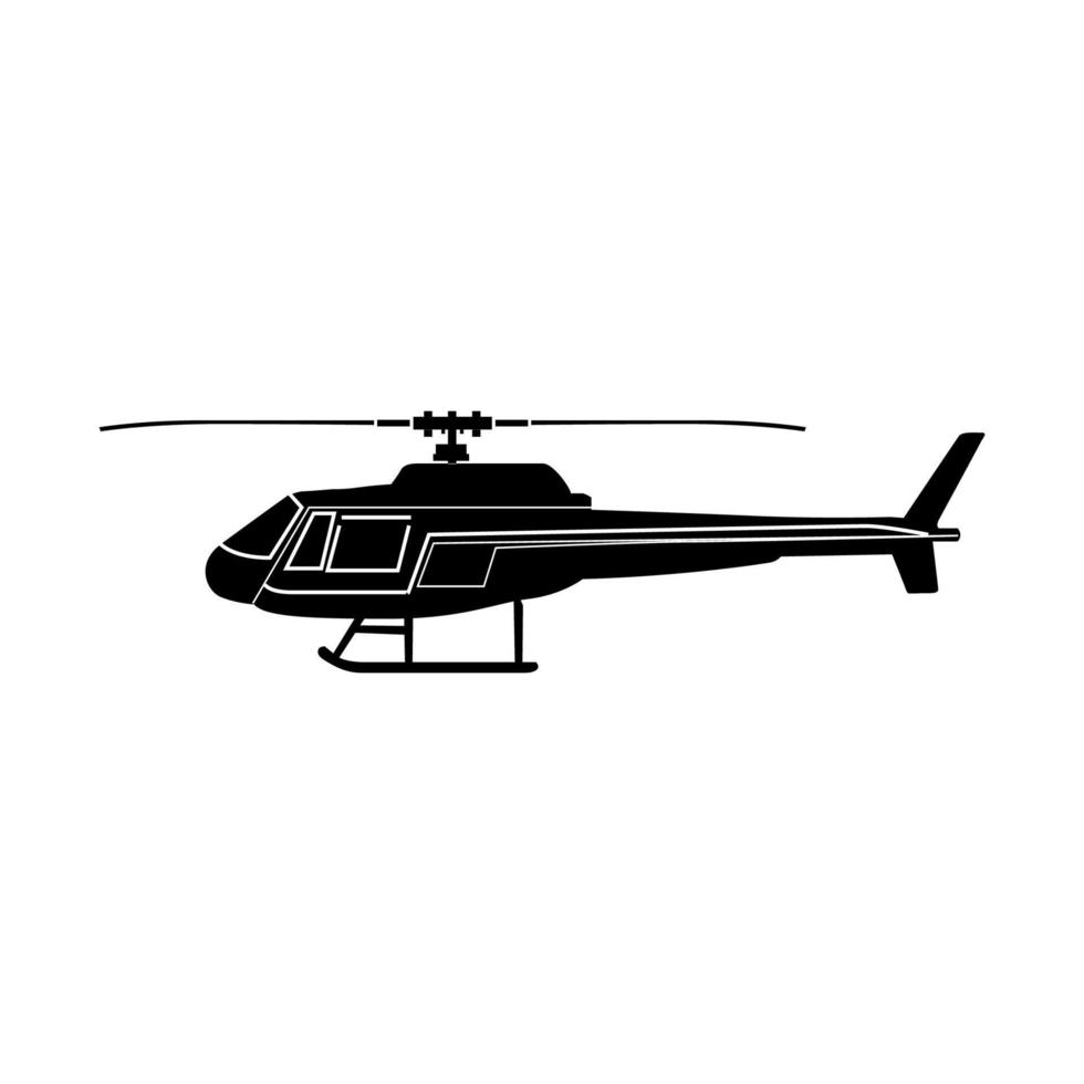 conception de vecteur de silhouette d'hélicoptère