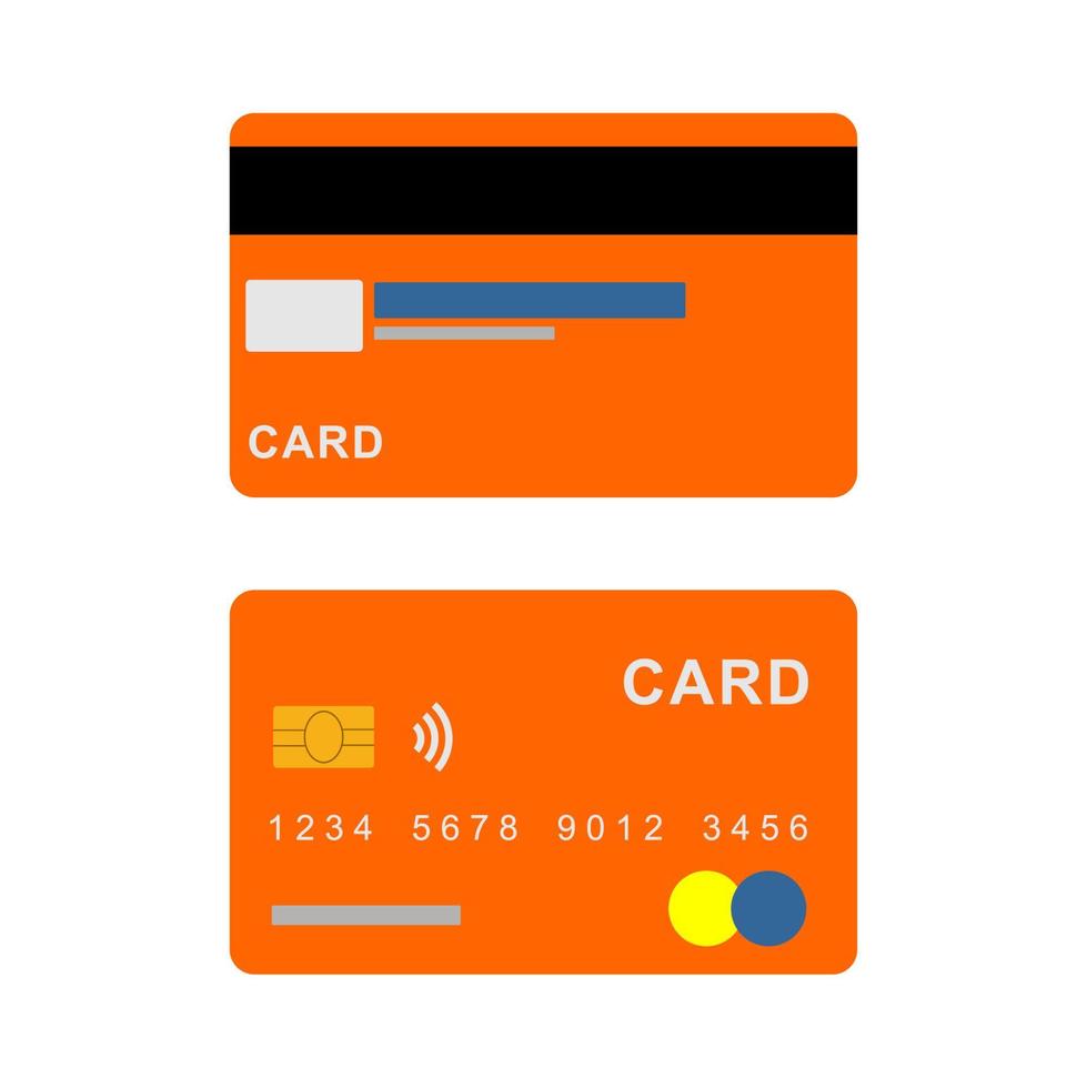 conception de vecteur de carte de débit et de crédit