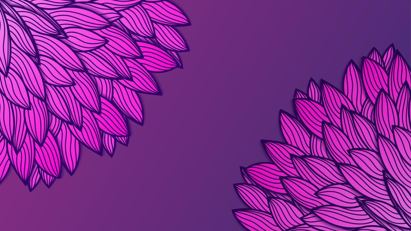 vecteur géométrique dégradé violet motif transparent avec rayures croisées fond floral. vecteur lunaire violet et rose texture transparente avec fond de fleurs abstraites avec graphique dessiné à la main