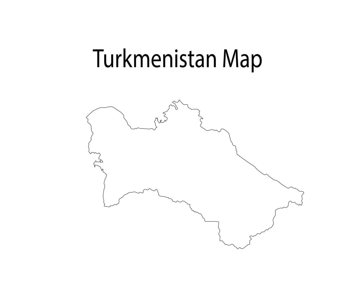 turkménistan carte dessin au trait illustration vectorielle vecteur