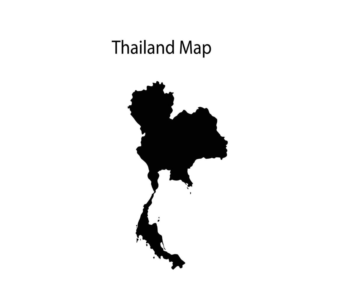 thaïlande carte silhouette illustration vectorielle vecteur