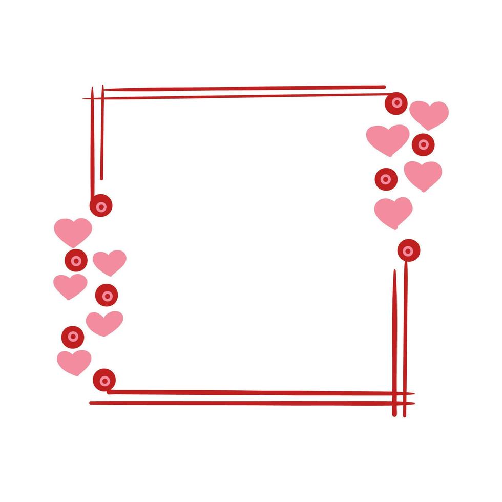 cadre de vecteur avec des coeurs