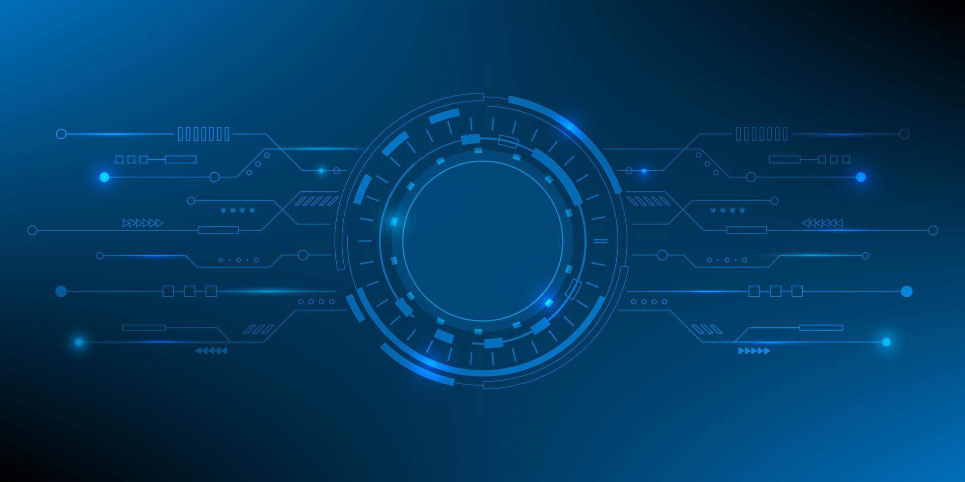 fond de technologie abstraite. concept numérique et de communication de haute technologie. conception de fond de vecteur avec ligne de circuit. illustration vectorielle.