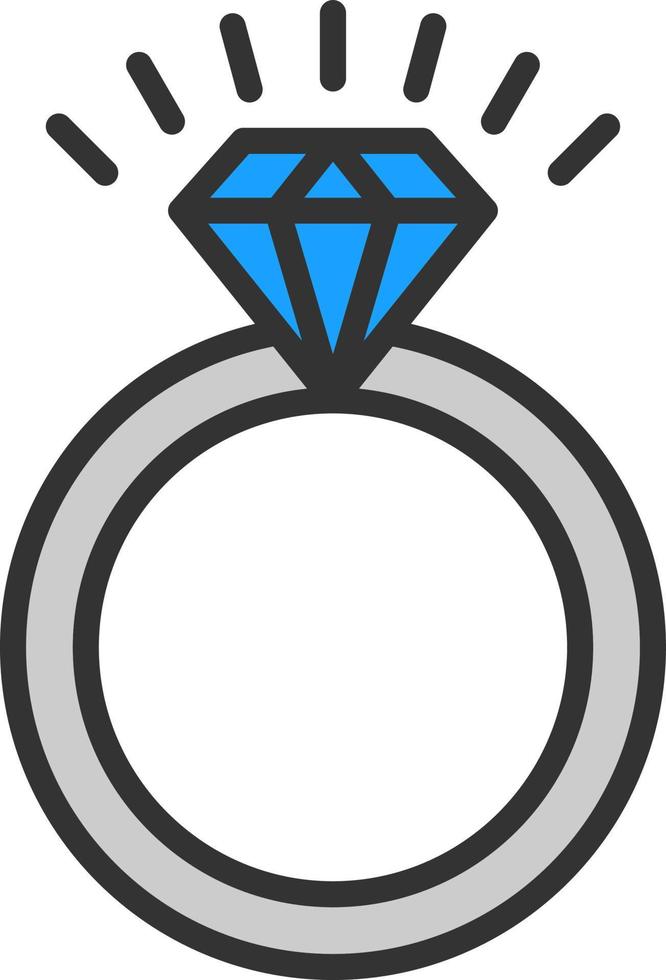 conception d'icône de vecteur de bague de mariage