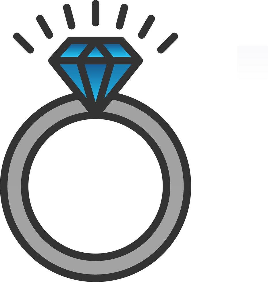 conception d'icône de vecteur de bague de mariage