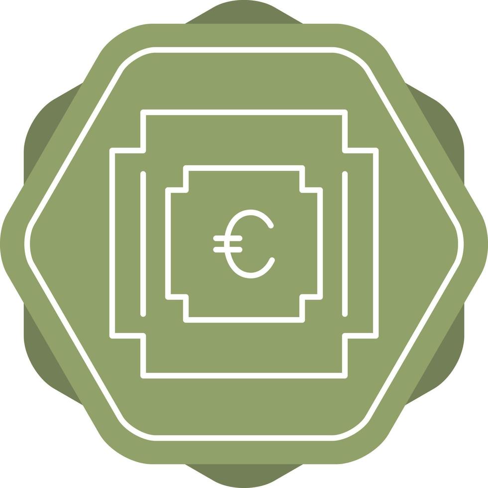 icône de la ligne du symbole de l'euro vecteur