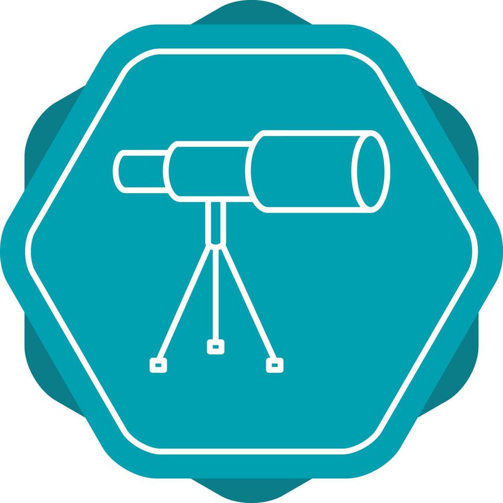 télescope sur l'icône de la ligne de stand vecteur