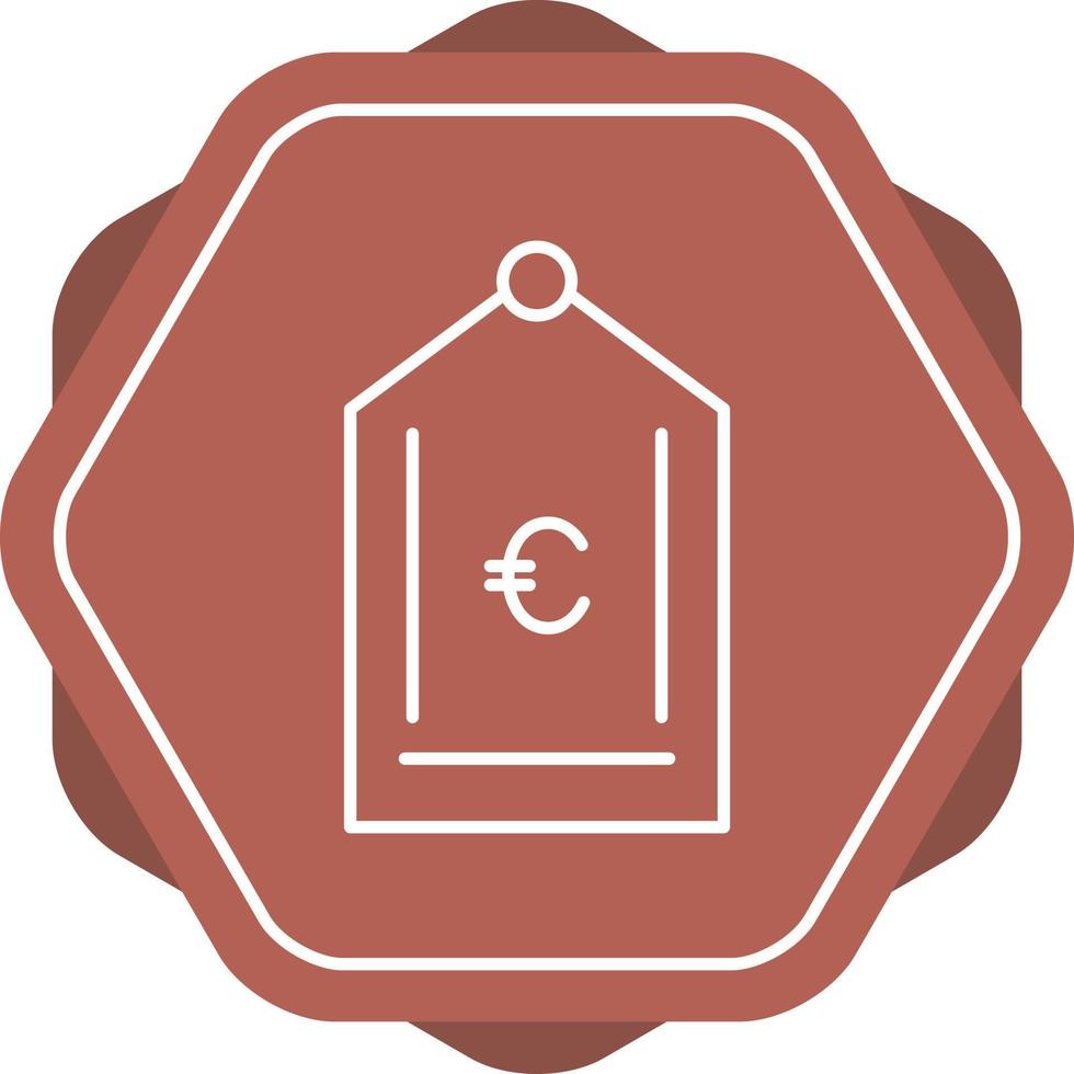 L'icône de la ligne d'étiquette de l'euro vecteur
