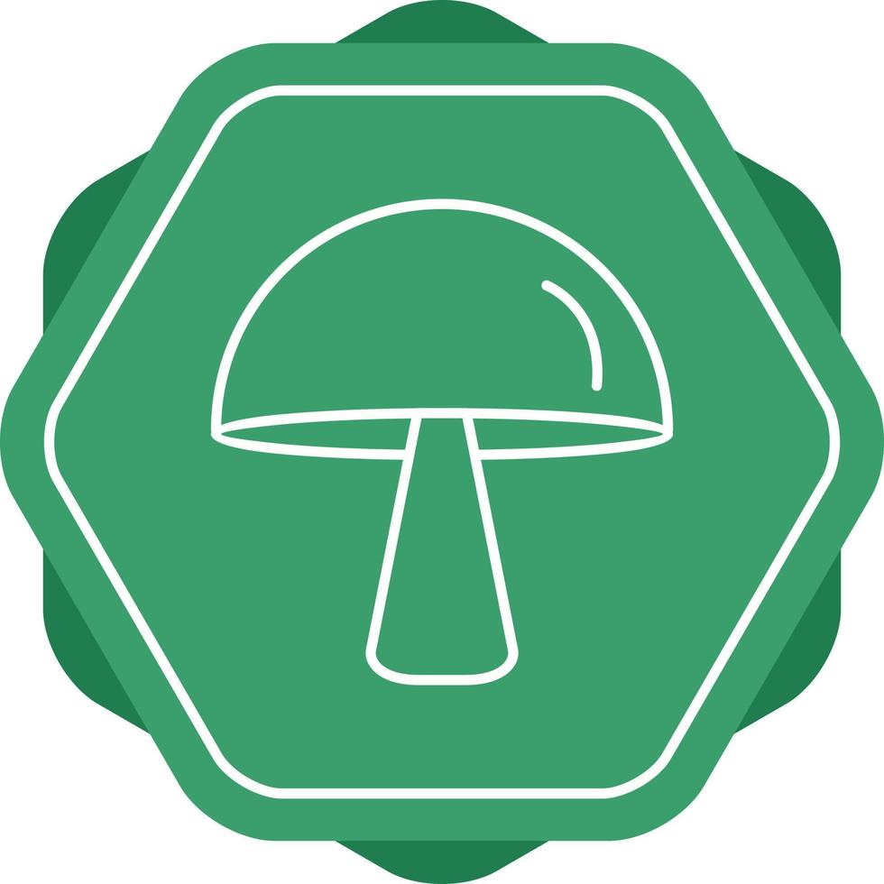 icône de ligne de vecteur de champignon unique