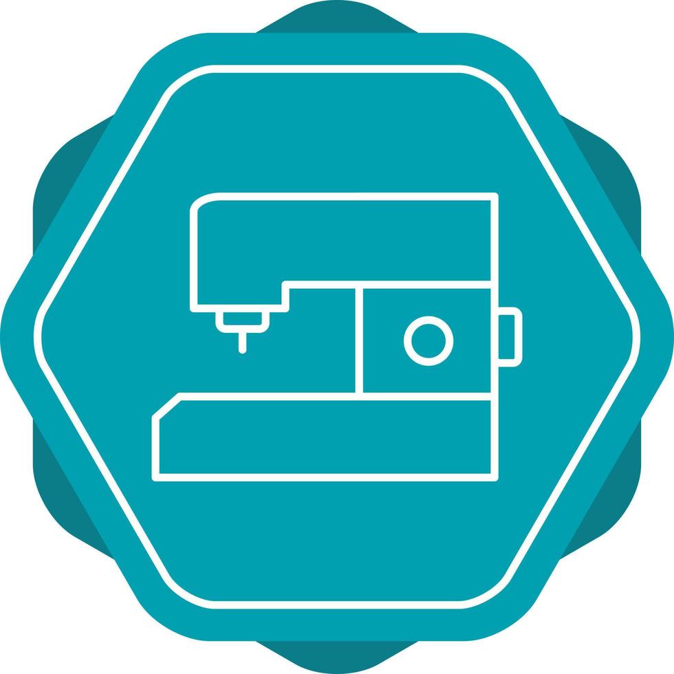 icône de ligne de vecteur de machine à coudre unique