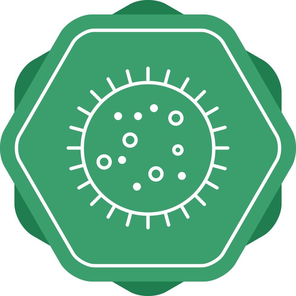 bactérie unique dans l'icône de la ligne vectorielle de la diapositive vecteur