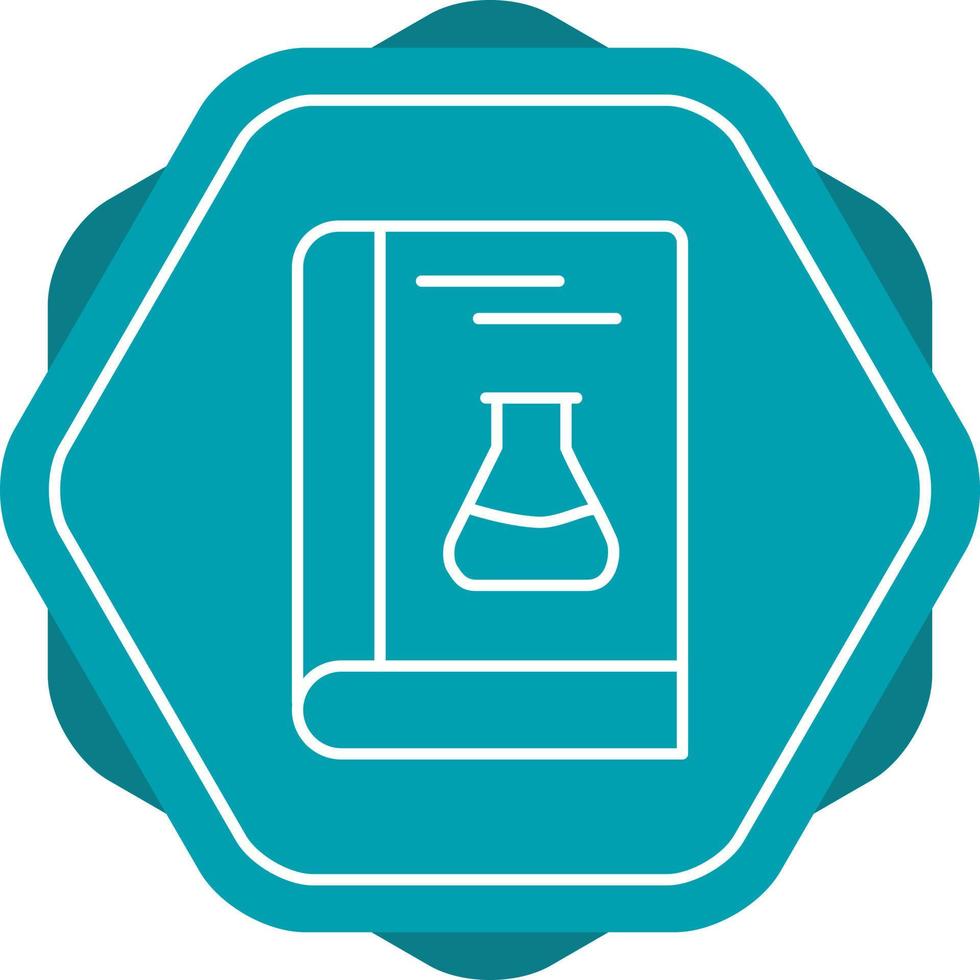 icône de ligne vectorielle de livre de chimie unique vecteur