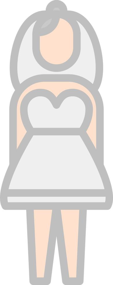 conception d'icône de vecteur de mariée